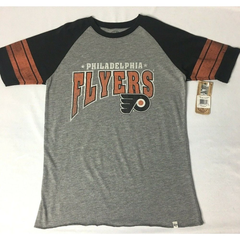 Forty Seven Brand Youth NHL Philadelphia Flyers Slate Gray Tee Size Large NWT